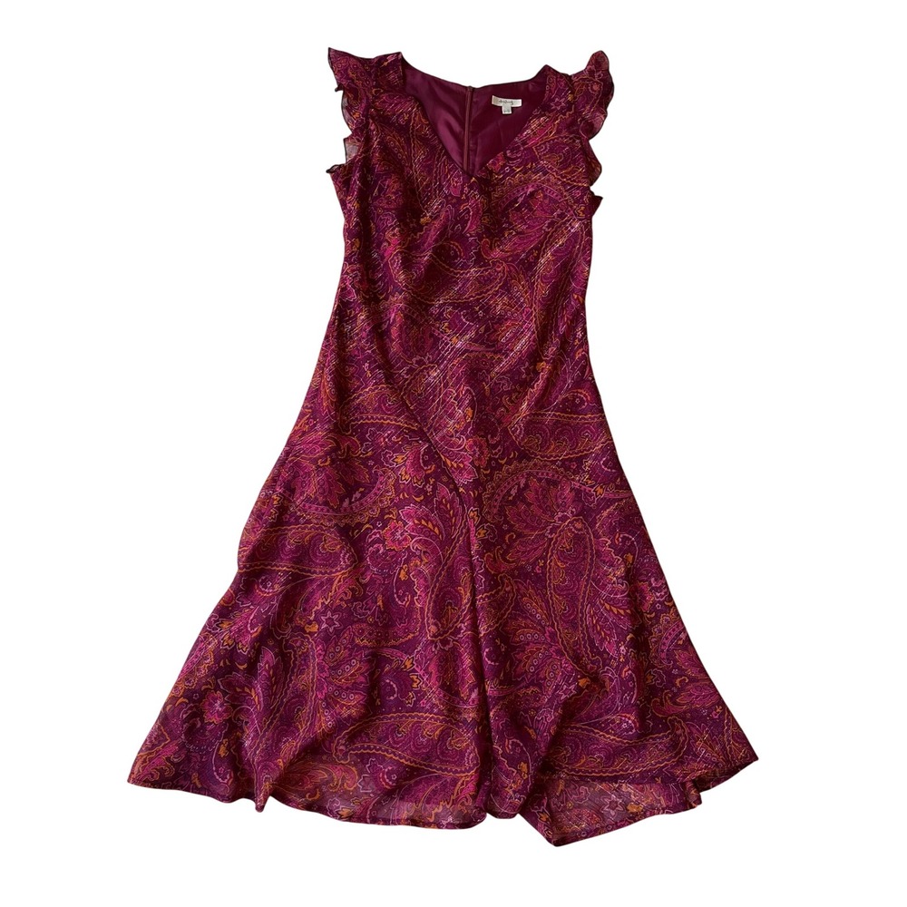 Un Deux Trois Paisley Flutter Midi Dress - Picture 4 of 8